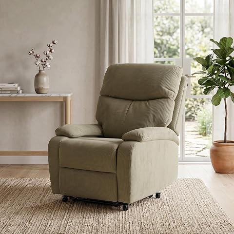 Royaloak Nova Fabric Recliner Single Seater | High Back Tufted Design 