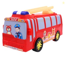 ToyBharat Fire Bus Friction Power Toy moves forward with simple fricti
