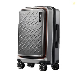 HRX Silver Cabin Size Transit Polycarbonate Hard Shell Suitcase with F