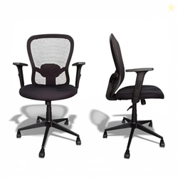 Ergonomic Mesh Office Chair with Lumbar Support, Adjustable Height, Br
