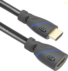 C & E High Speed HDMI Extension Cable - 1.5 Feet - Male to Female 4k H