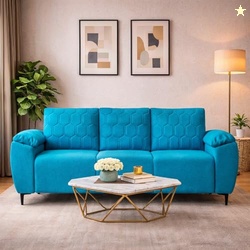 Centuary Sleepables Modena Premium Sofa|Classy Quilted Suede Fabric Up