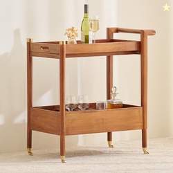 Home Centre Amanda Serving Trolley | for Kitchen and Bar | Brown