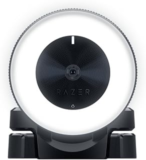 Kiyo Streaming Webcam: 1080p 30 FPS / 720p 60 FPS - Ring Light w/Adjus