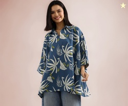 Printed Cotton A Line Kurti Suit