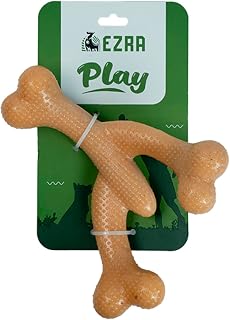 EZRA Play Lobster Bone Dog Chew Toy | Durable Non-Toxic Rubber Chew Bo