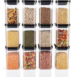 Airtight Plastic Unbreakable Square Containers, Kitchen Storage Contai