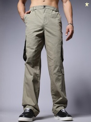 PRONK Olive Cargos Joggers