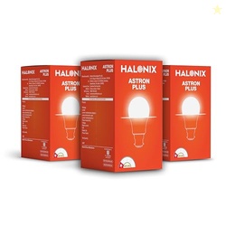 Halonix B22D 10-Watt Led ASTRON Plus (Pack of 3, White, Round)