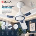 zigma Queen Air with 3 Year Warranty 1200 mm Ceiling Fan 5 Star | Whit