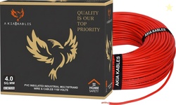 AKIA KABLES 4.0 sqmm COPPER |90 MTR| FR PVC |Multi Strand | Electrical