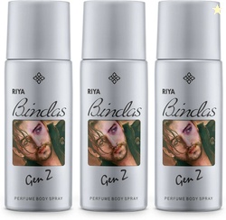 RIYA BINDAS Grey Deodorant |150 ML Each Deo | Body Spray For Men - Pac