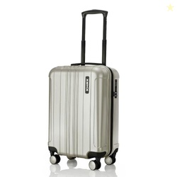 HRX Force Cabin Size Silver Polycarbonate Hard Shell Suitcase - Premiu