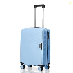 HRX Parabola Cabin Size Light Blue Polypropylene Hard Shell Suitcase -