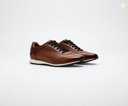 Mens Smart Casual Leather Sneakers
