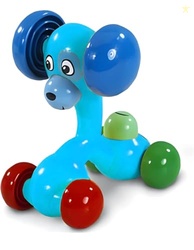 3 Face Role Play Dog Friction Toy Push and Go Puppy Car with 3 Express