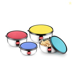 Stainless Steel Mixing and Serving Bowl Set | 4 Pieces | 375 ml to 137