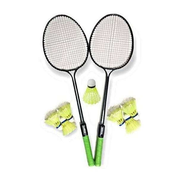 MINESFIT Badminton Racquet Set Of 2 Piece With 7 Piece Shuttle combo k