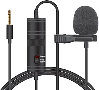 T-M1 Auxiliary Omnidirectional Lavalier Clip On Collar Microphone for 