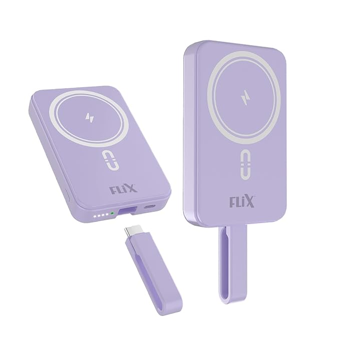FLiX MagConnect Pro 10k 15W Magnetic Wireless Output,22.5W QC/PD/PPS P