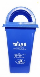 Milan Plastic Garbage Dustbin With Dome Lid 60 Litre Blue