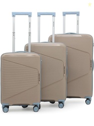 Red Tape Hard Body Set of 3 Luggage 8 Wheels - Unisex PP Trolley Bag W