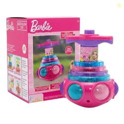 Dizzy Glow Top Barbie - Musical Spinning Top Toy with 360 Degree Rotat