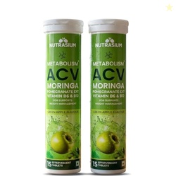 Nutrasium ACV Moringa Metabolism Plus | Apple Cider Vinegar Effervesce