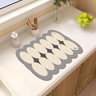HomeCloud Dish Drying Mat for Kitchen Counter  Super Absorbent, Non-Sl