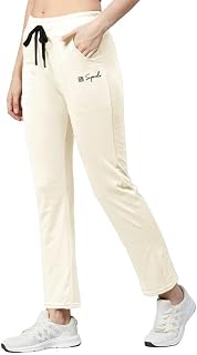 Women's Premium Cotton Solid Track Pant with Elastic Waistband, Adjust