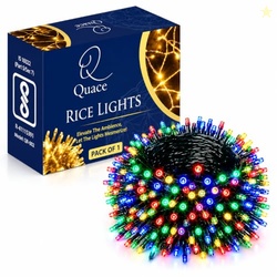 Quace 72 Feet Multicolor LED Fairy String Lights, Flexible Wire, Decor
