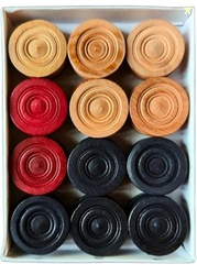 Korbax Carrom Board Coin 24 Wooden Coins with one Striker
