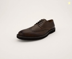 Symbol Premium Men's Smart Casual Derby Brown Leather Shoes_9 UK (SYP-