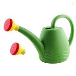 Bianco Premium Plastic Watering Can for Plants with Extra Nozzle (Gree