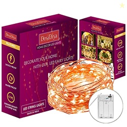 Desidiya 3AA Battery Powered Copper String Decorative LED Fairy Lights