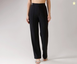 KOTTY Women Polyester Blend Solid Trousers