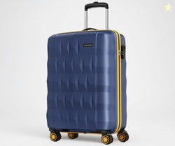 Comet Cabin Polycarbonate Hard Case 8-Wheel Trolley Bag, Blue
