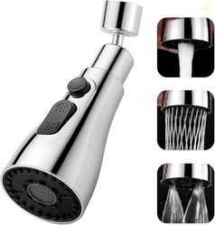 C.HERRY 3 Modes Tap Extender for Kitchen Sink, Flexible Faucet with Ta