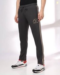 TEAMSPIRIT Men Straight Track Pants with Contrast Tipping