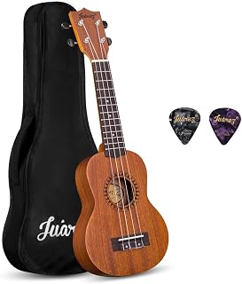 JUAREZ JRZ21UK 21" Soprano Ukulele Kit, AQUILA Strings, Sapele Body, R