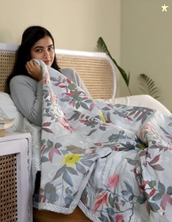 Home Stylish Luxury Ultrasonic Punch AC Comforter Blanket  Quilted Mic