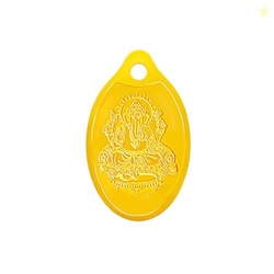 Muthoot Pappachan Swarnavarsham 24K (999) Yellow Gold Oval Ganesha Pen