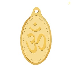 WHP Jewellers 24kt (999) 2 gram OM Yellow Gold Om Pendant