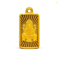 AUGMONT 24 Karat (999) Pure 2 g Gold Bar Pendant - Ganesha| IBJA | BIS