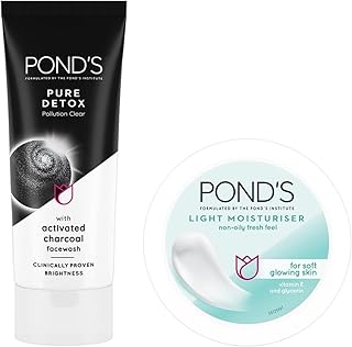 Pure Detox Face Wash 200 g, Daily Exfoliating & Brightening Cleanser, 