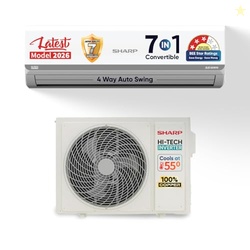 Sharp 0.95 Ton 3 star, New Star Rated,Split AC (4 Way Swing, 100% copp