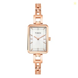 Silver-Tone Rectangle Dial Analog Women's Watch - TWEL22802