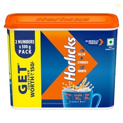 Horlicks Nutrition Drink Container - 1 Kg - Classic Malt - Clinically 