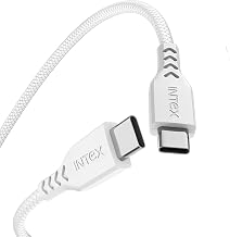 Intex Speed 65W Type C to C Fast Charging & Data Sync, Tangle Free Cab