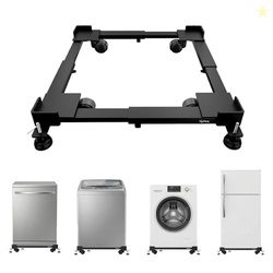 Lifelong Adjustable Washing Machine Stand with Wheels, Heavy Duty Stee